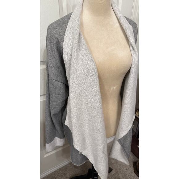 Cozy Casual Waterfall Drape Open Longline Cardigan, XL - Picture 2 of 4